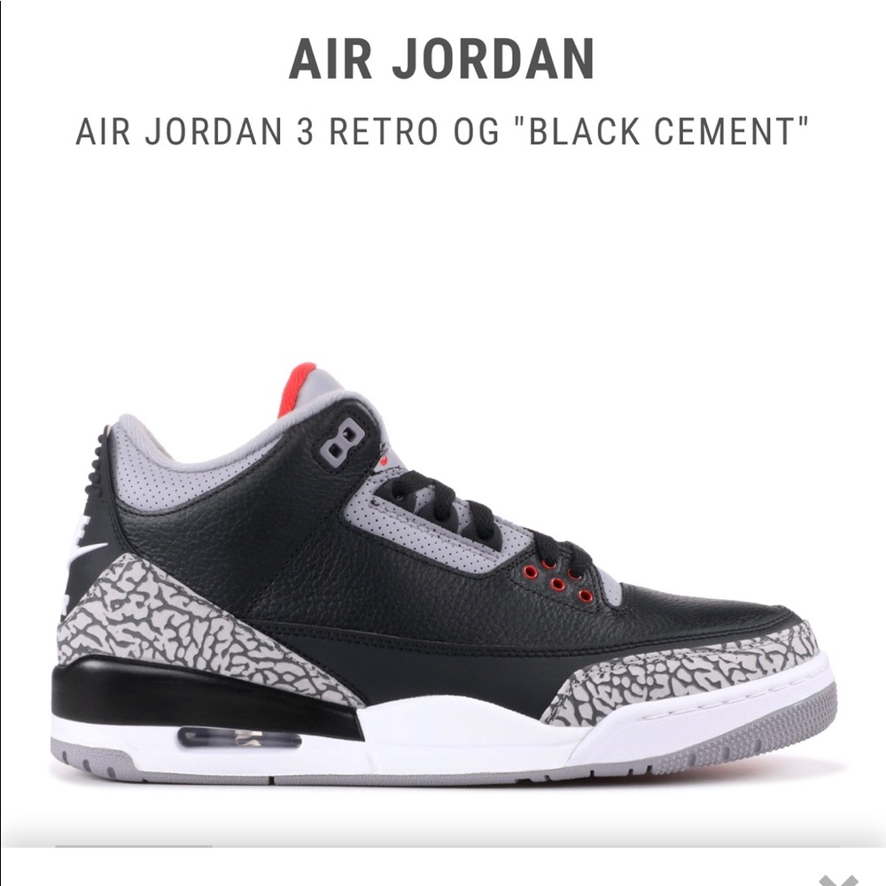 AIR JORDAN 3 RETRO OG "BLACK CEMENT"